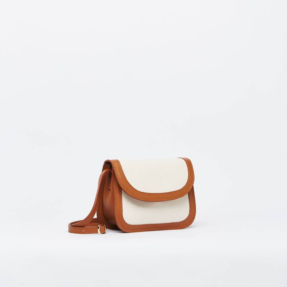 NEW FLOREZ women's leather crossbody bag in caramel - Picture 2 of 3